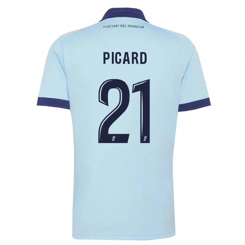 Danxen Mujer Camiseta Océane Picard #21 Azul Aciano Negro 2ª Equipación 2026/27 La Camisa