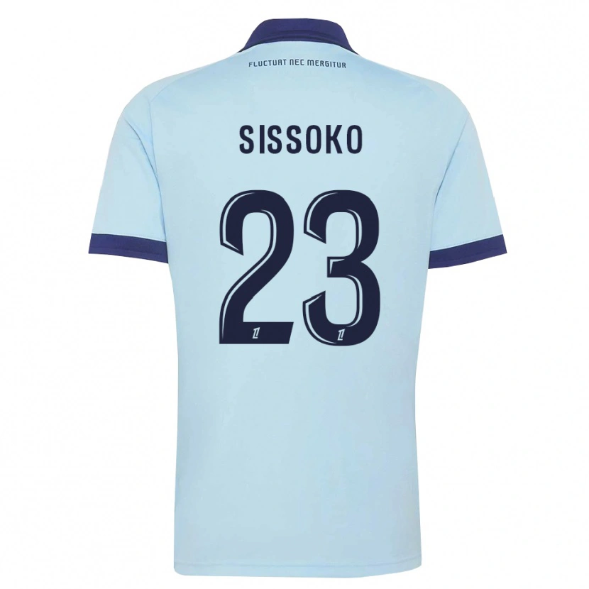 Danxen Mujer Camiseta Teninsoun Sissoko #23 Azul Aciano Negro 2ª Equipación 2026/27 La Camisa