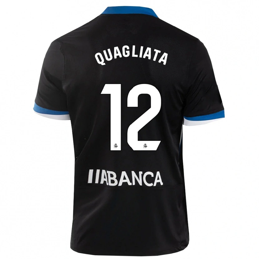 Danxen Mujer Camiseta Giacomo Quagliata #12 Negro Azul Blanco 2ª Equipación 2026/27 La Camisa