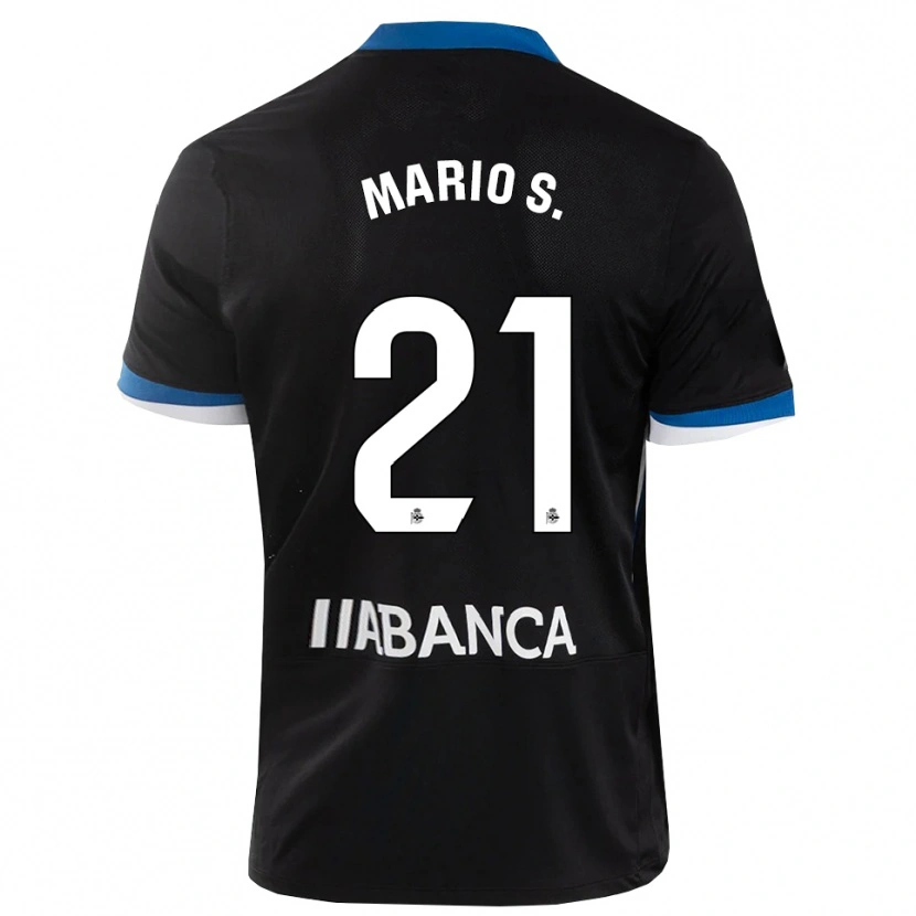 Danxen Mujer Camiseta Mario Soriano #21 Negro Azul Blanco 2ª Equipación 2026/27 La Camisa
