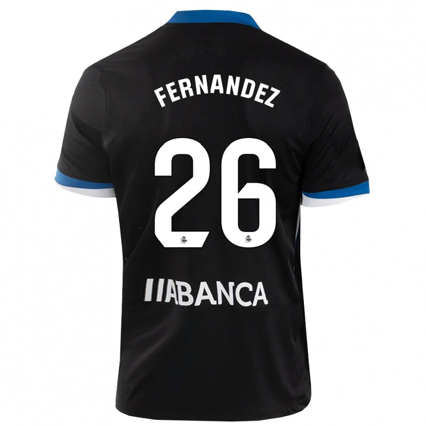 Danxen Mujer Camiseta Samu Fernández #26 Negro Azul Blanco 2ª Equipación 2026/27 La Camisa