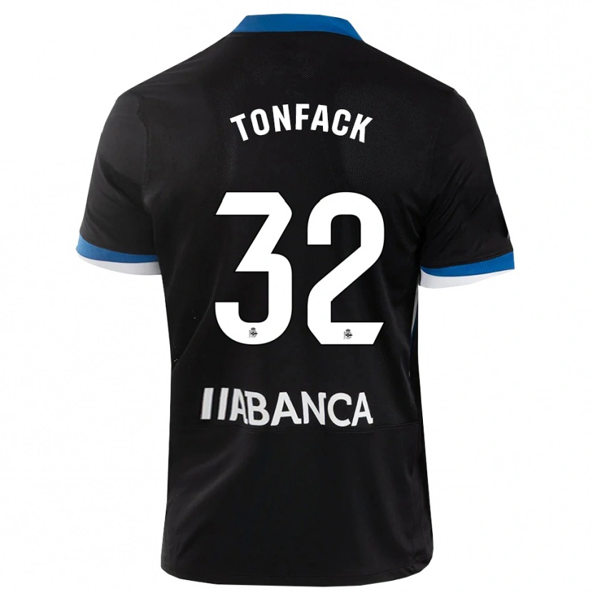Danxen Mujer Camiseta Bil Nsongo #32 Negro Azul Blanco 2ª Equipación 2026/27 La Camisa