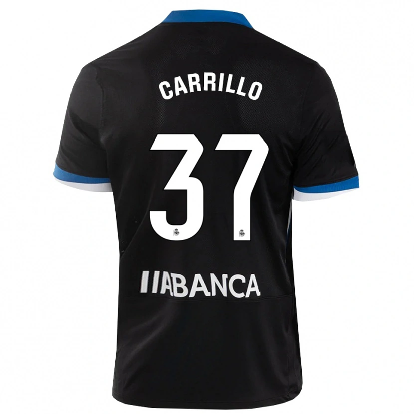 Danxen Mujer Camiseta Noé Carrillo #37 Negro Azul Blanco 2ª Equipación 2026/27 La Camisa
