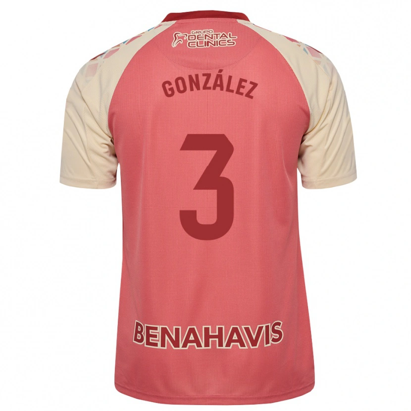 Danxen Mujer Camiseta Óscar González #3 Rosa Claro Azul Rojo 2ª Equipación 2026/27 La Camisa
