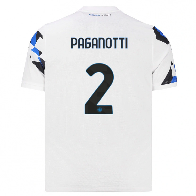 Danxen Mujer Camiseta Emanuele Paganotti #2 Blanco Rojo Azul 2ª Equipación 2026/27 La Camisa