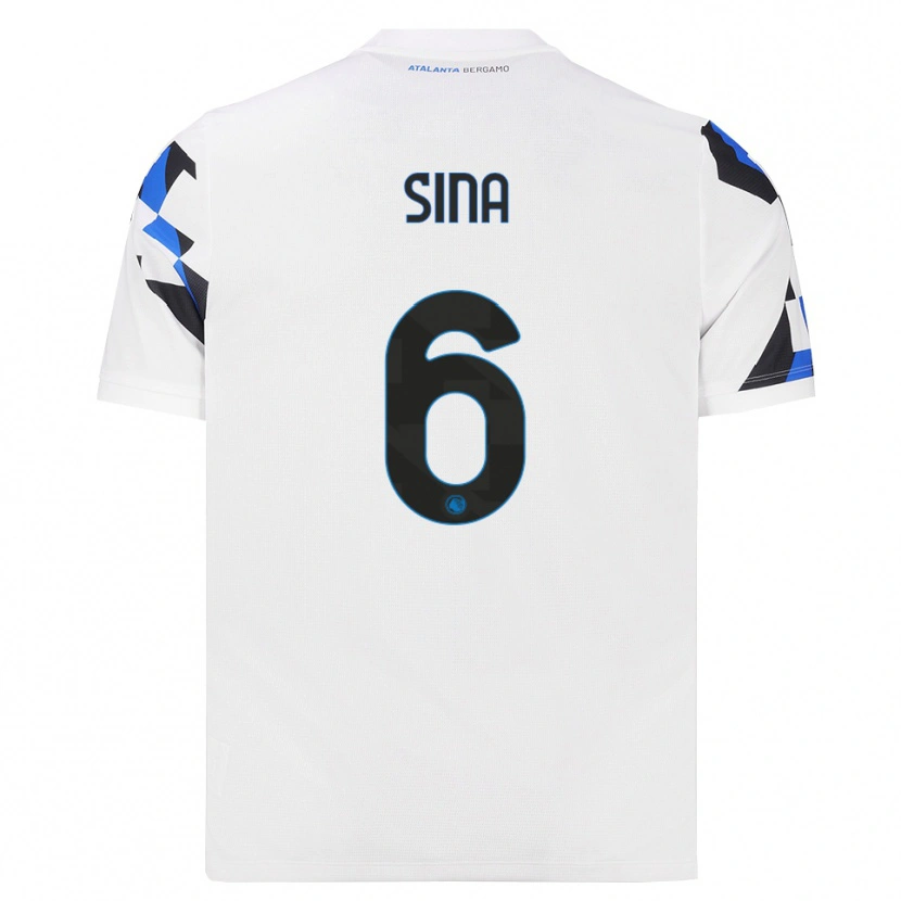 Danxen Mujer Camiseta Sebastian Sina #6 Blanco Rojo Azul 2ª Equipación 2026/27 La Camisa