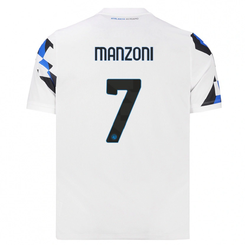 Danxen Mujer Camiseta Alberto Manzoni #7 Blanco Rojo Azul 2ª Equipación 2026/27 La Camisa