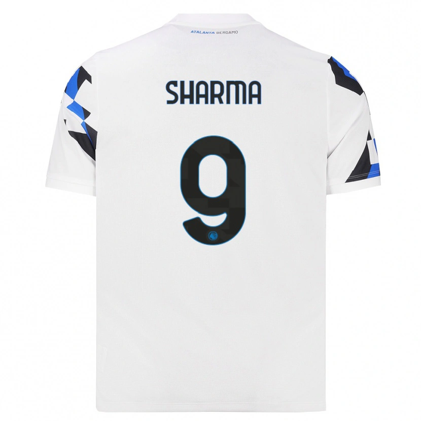 Danxen Mujer Camiseta Rahul Sharma #9 Blanco Rojo Azul 2ª Equipación 2026/27 La Camisa