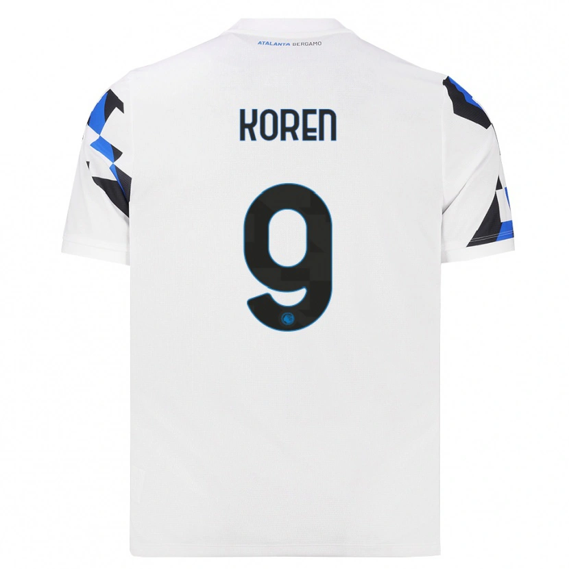 Danxen Mujer Camiseta Vid Koren #9 Blanco Rojo Azul 2ª Equipación 2026/27 La Camisa
