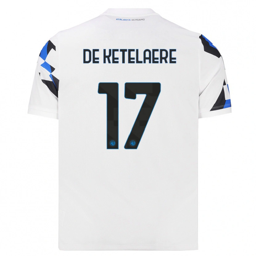 Danxen Mujer Camiseta Charles De Ketelaere #17 Blanco Rojo Azul 2ª Equipación 2026/27 La Camisa