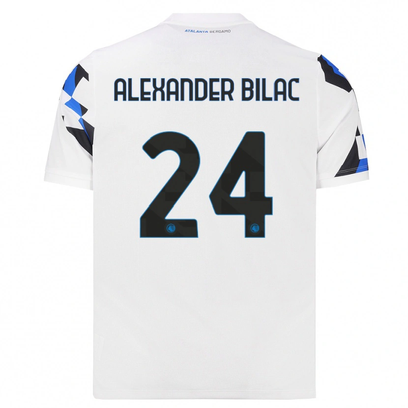 Danxen Mujer Camiseta Max Bilac #24 Blanco Rojo Azul 2ª Equipación 2026/27 La Camisa