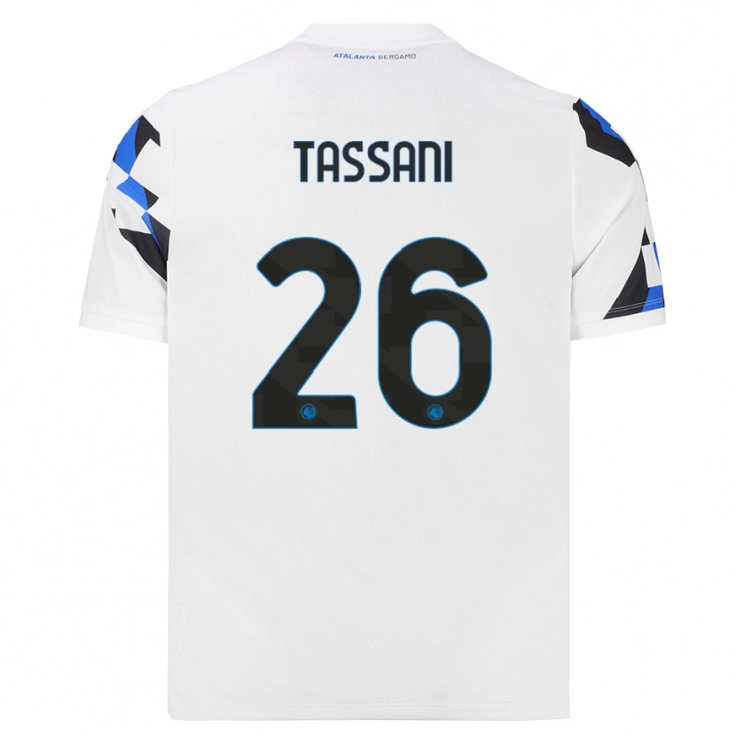 Danxen Mujer Camiseta Alessandro Tassani #26 Blanco Rojo Azul 2ª Equipación 2026/27 La Camisa