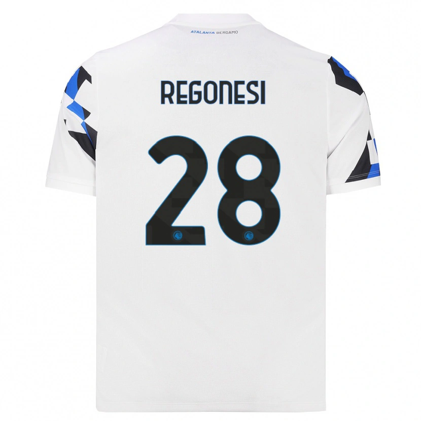 Danxen Mujer Camiseta Iacopo Regonesi #28 Blanco Rojo Azul 2ª Equipación 2026/27 La Camisa