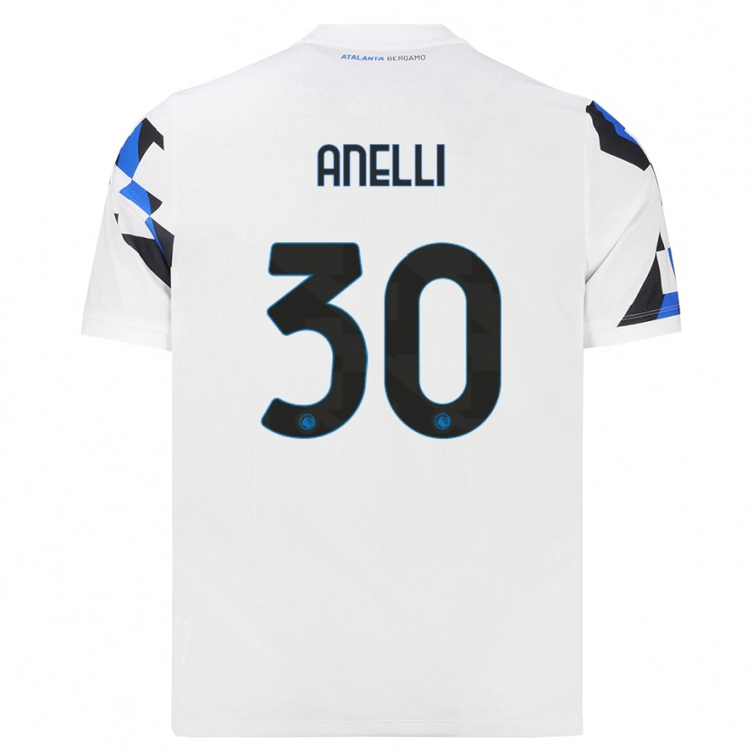 Danxen Mujer Camiseta Alessandro Anelli #30 Blanco Rojo Azul 2ª Equipación 2026/27 La Camisa