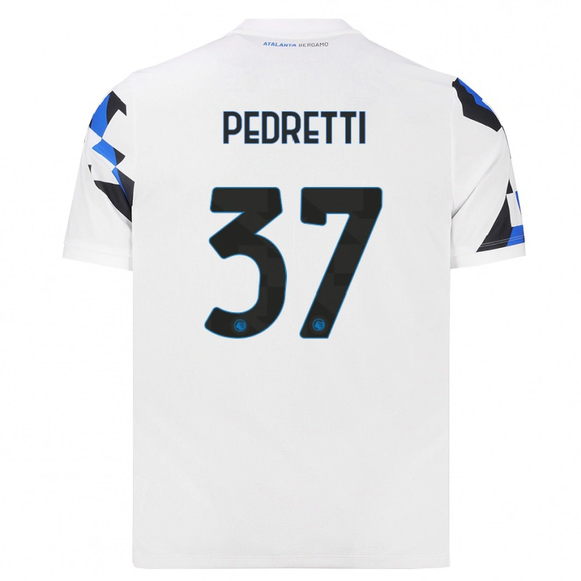Danxen Mujer Camiseta Mattia Pedretti #37 Blanco Rojo Azul 2ª Equipación 2026/27 La Camisa