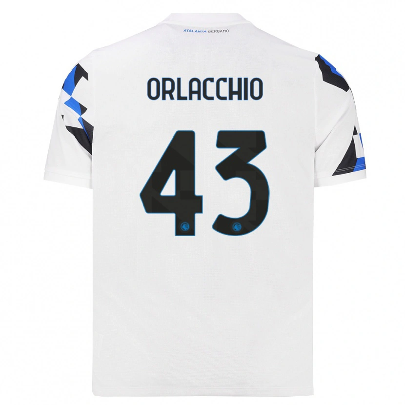 Danxen Mujer Camiseta Angelo Orlacchio #43 Blanco Rojo Azul 2ª Equipación 2026/27 La Camisa