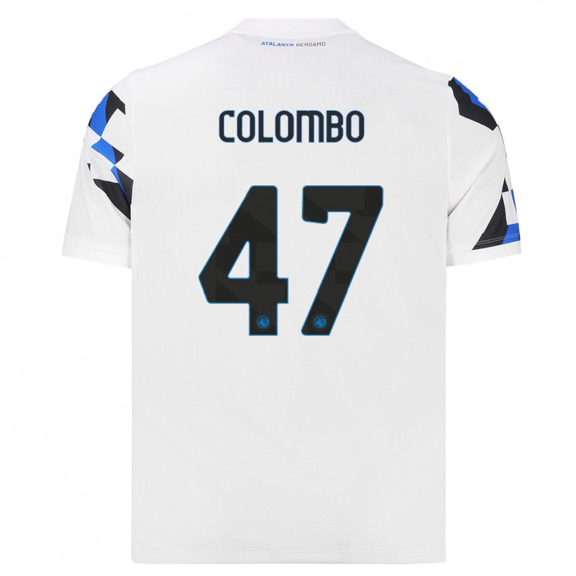 Danxen Mujer Camiseta Matteo Colombo #47 Blanco Rojo Azul 2ª Equipación 2026/27 La Camisa