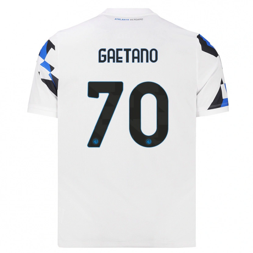 Danxen Mujer Camiseta Gianluca Gaetano #70 Blanco Rojo Azul 2ª Equipación 2026/27 La Camisa