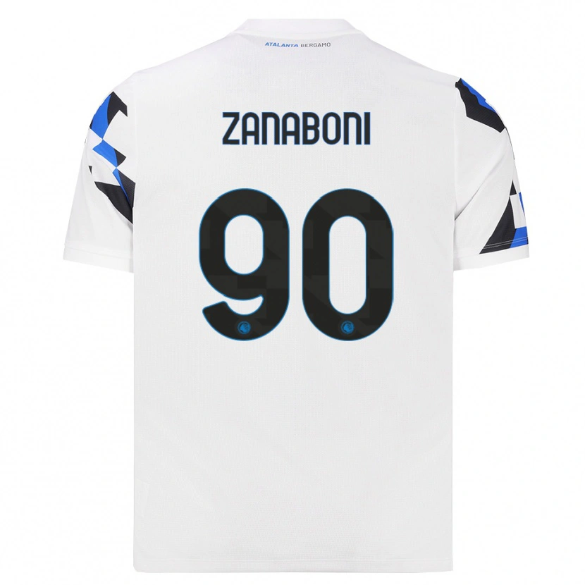 Danxen Mujer Camiseta Emanuele Zanaboni #90 Blanco Rojo Azul 2ª Equipación 2026/27 La Camisa