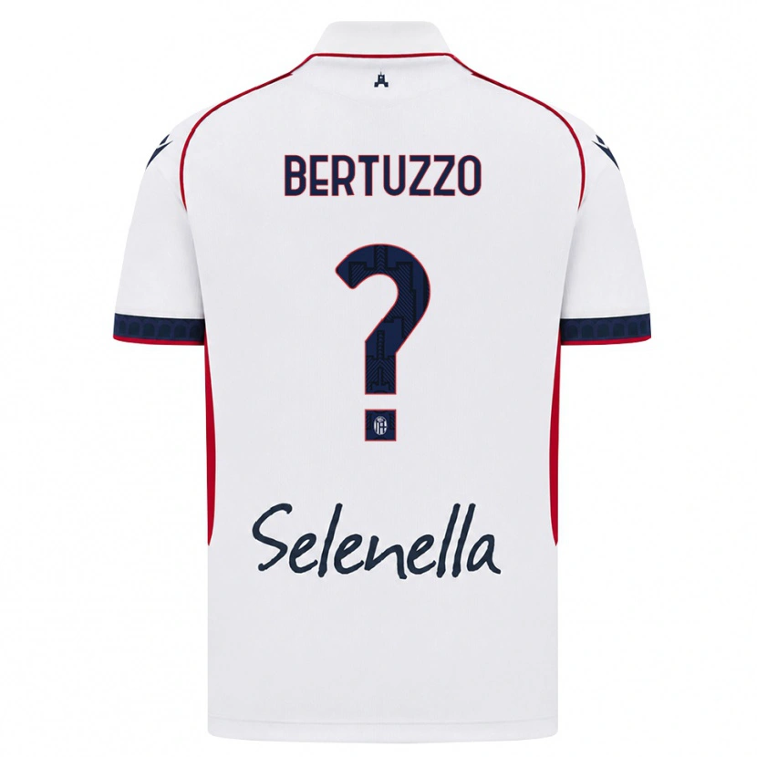 Danxen Mujer Camiseta Francesco Bertuzzo #0 Blanco Rojo Azul Real 2ª Equipación 2026/27 La Camisa