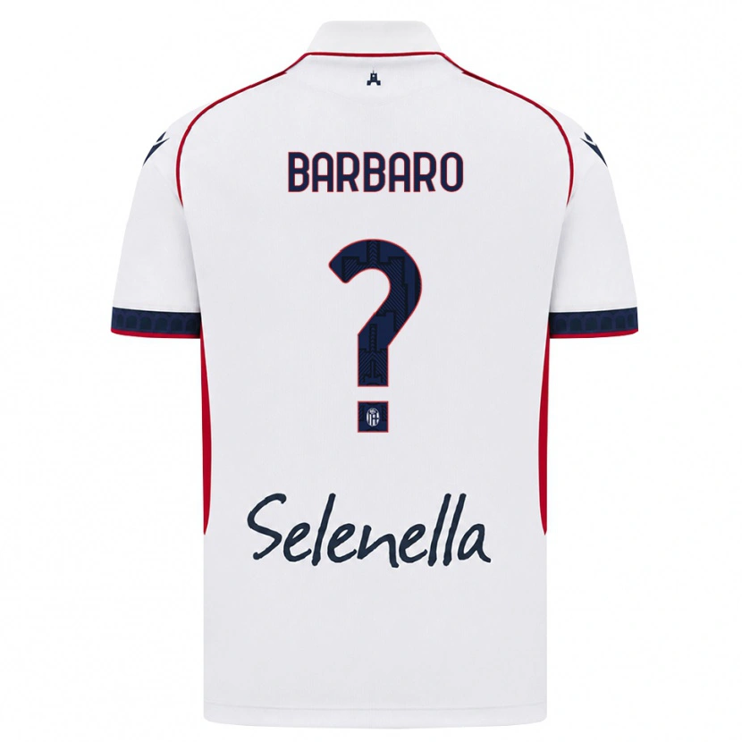 Danxen Mujer Camiseta Giacomo Barbaro #0 Blanco Rojo Azul Real 2ª Equipación 2026/27 La Camisa