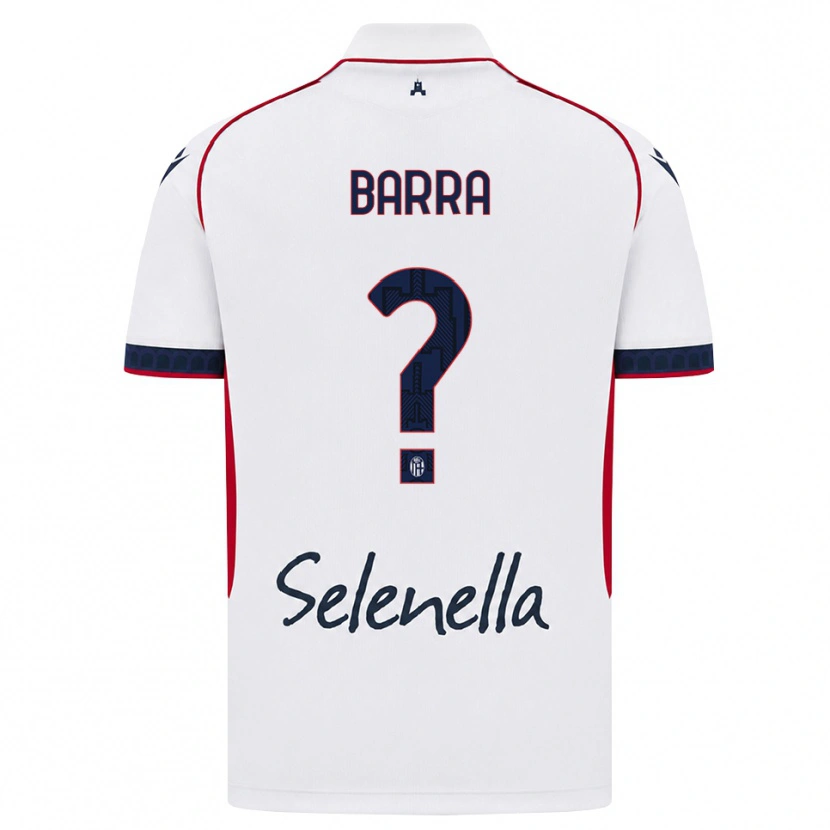 Danxen Mujer Camiseta Edoardo Barra #0 Blanco Rojo Azul Real 2ª Equipación 2026/27 La Camisa