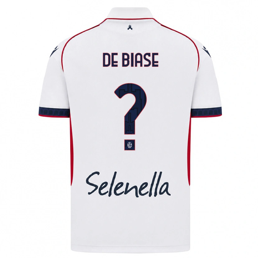 Danxen Mujer Camiseta Benedetta De Biase #0 Blanco Rojo Azul Real 2ª Equipación 2026/27 La Camisa