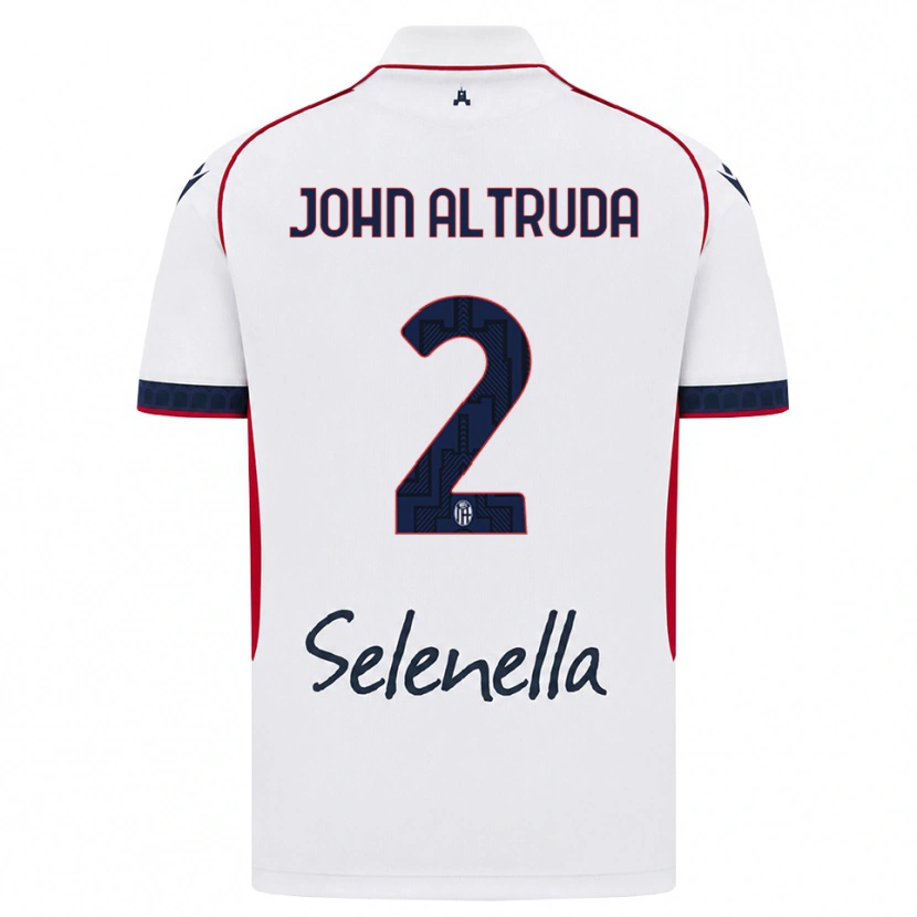 Danxen Mujer Camiseta Alessandro John Altruda #2 Blanco Rojo Azul Real 2ª Equipación 2026/27 La Camisa