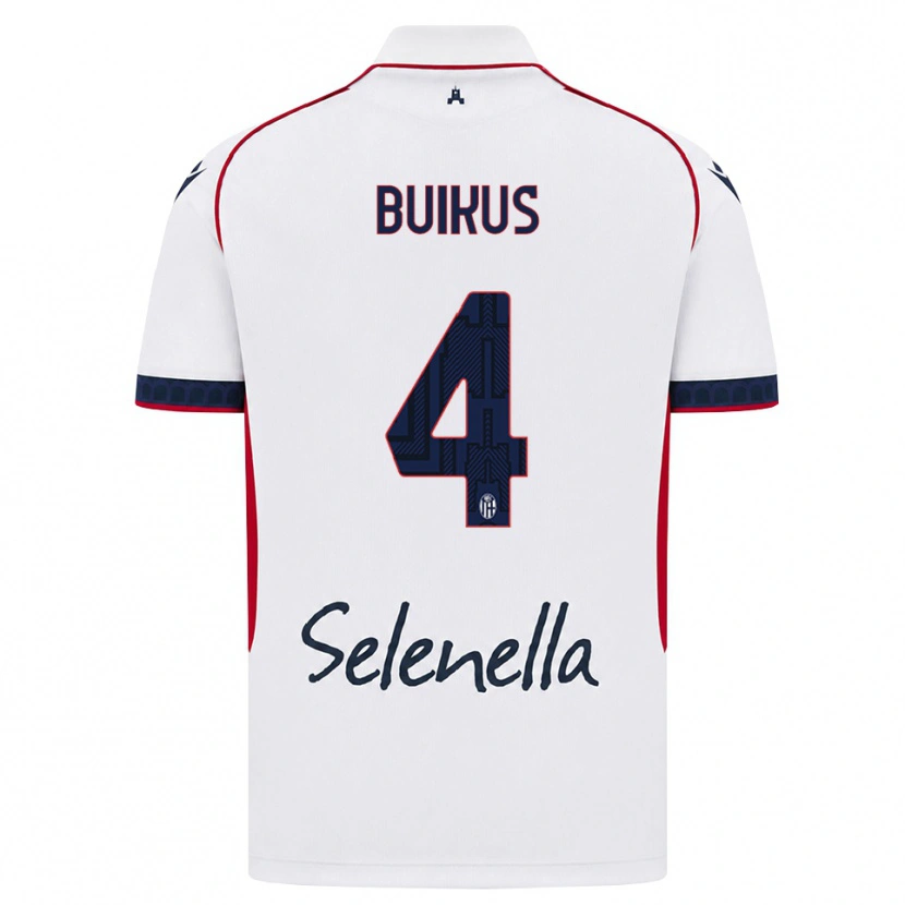 Danxen Mujer Camiseta Adomas Buikus #4 Blanco Rojo Azul Real 2ª Equipación 2026/27 La Camisa