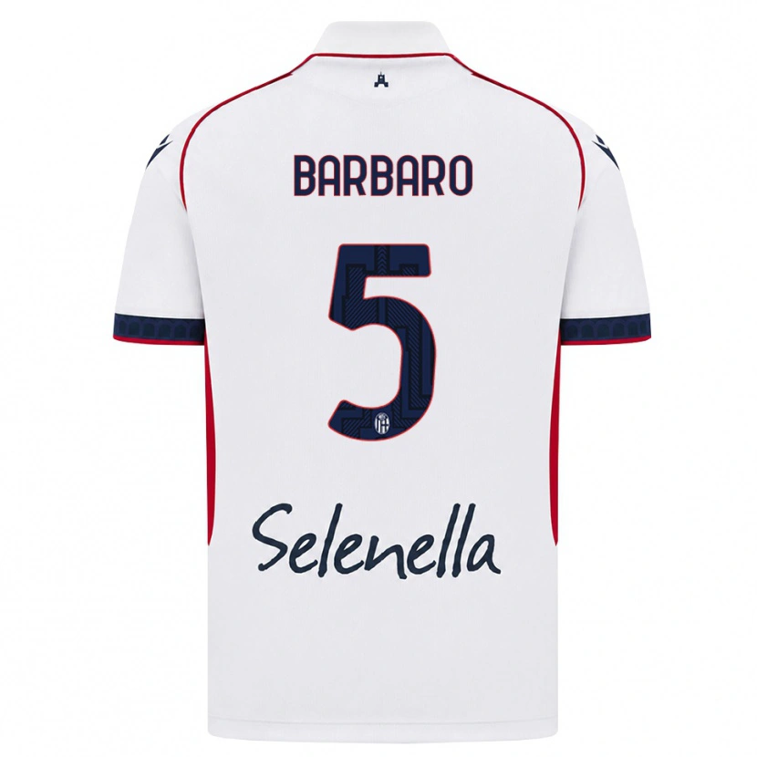 Danxen Mujer Camiseta Elia Barbaro #5 Blanco Rojo Azul Real 2ª Equipación 2026/27 La Camisa