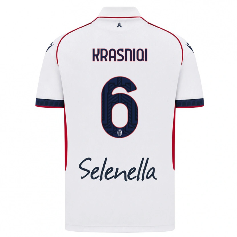 Danxen Mujer Camiseta Besalet Krasniqi #6 Blanco Rojo Azul Real 2ª Equipación 2026/27 La Camisa