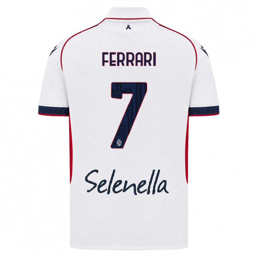 Danxen Mujer Camiseta Flavio Ferrari #7 Blanco Rojo Azul Real 2ª Equipación 2026/27 La Camisa