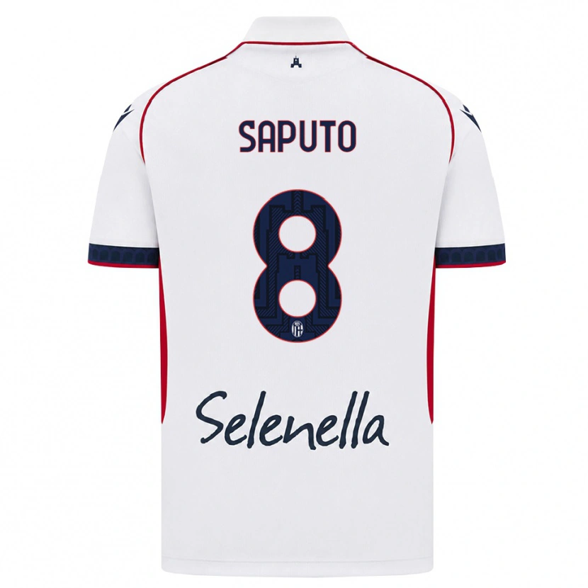 Danxen Mujer Camiseta Jesse Saputo #8 Blanco Rojo Azul Real 2ª Equipación 2026/27 La Camisa