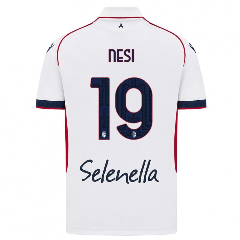 Danxen Mujer Camiseta Luca Nesi #19 Blanco Rojo Azul Real 2ª Equipación 2026/27 La Camisa
