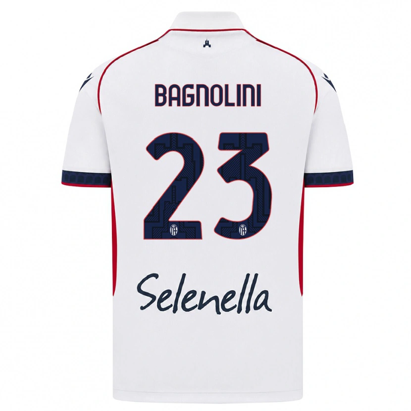 Danxen Mujer Camiseta Nicola Bagnolini #23 Blanco Rojo Azul Real 2ª Equipación 2026/27 La Camisa
