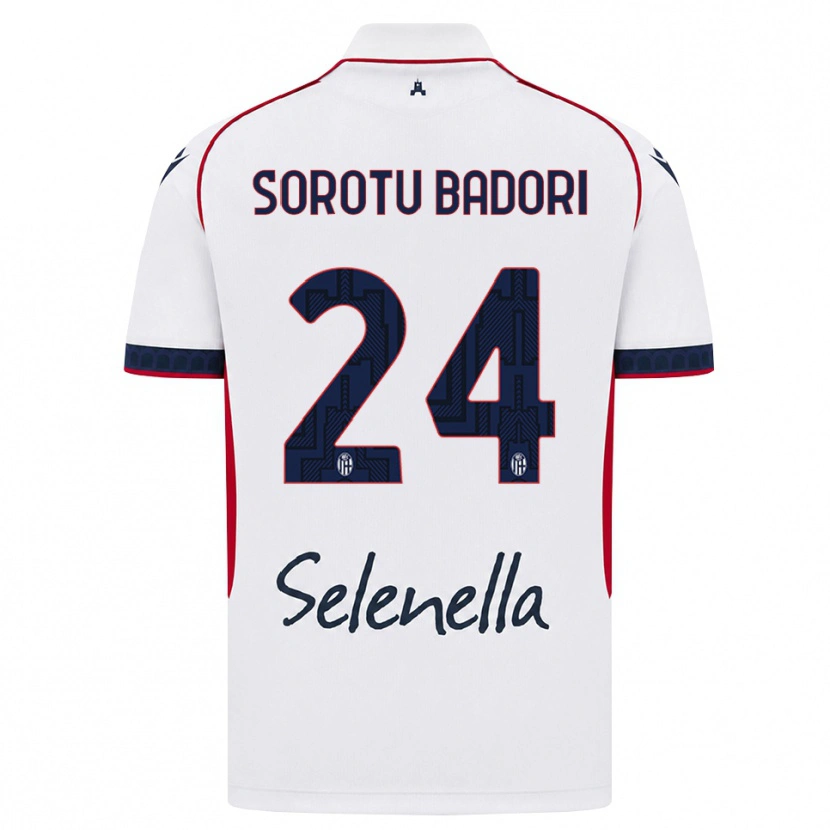 Danxen Mujer Camiseta Kwesi Sorotu Badori #24 Blanco Rojo Azul Real 2ª Equipación 2026/27 La Camisa