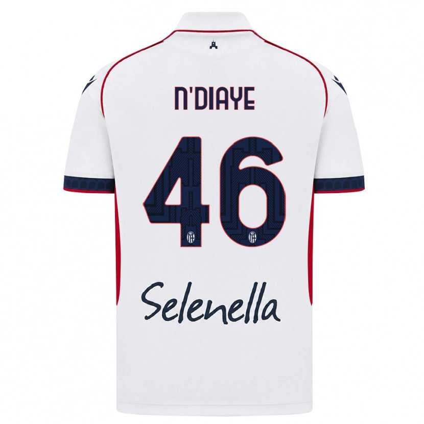 Danxen Mujer Camiseta Antoine N'diaye #46 Blanco Rojo Azul Real 2ª Equipación 2026/27 La Camisa