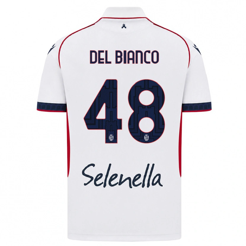 Danxen Mujer Camiseta Riccardo Del Bianco #48 Blanco Rojo Azul Real 2ª Equipación 2026/27 La Camisa