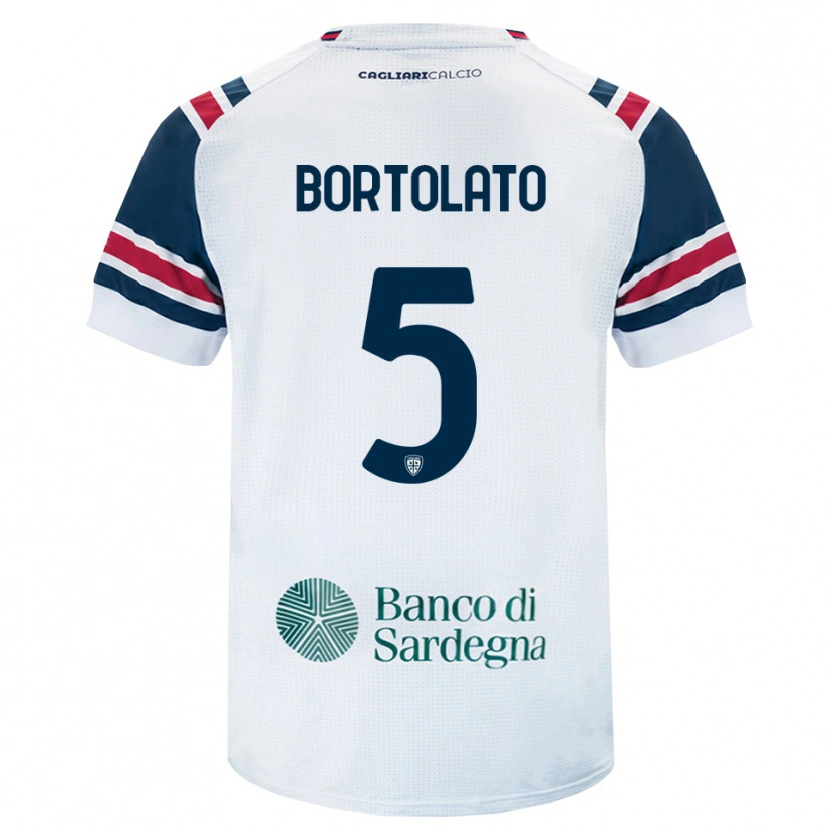 Danxen Mujer Camiseta Filippo Bortolato #5 Blanco Rojo Verde 2ª Equipación 2026/27 La Camisa