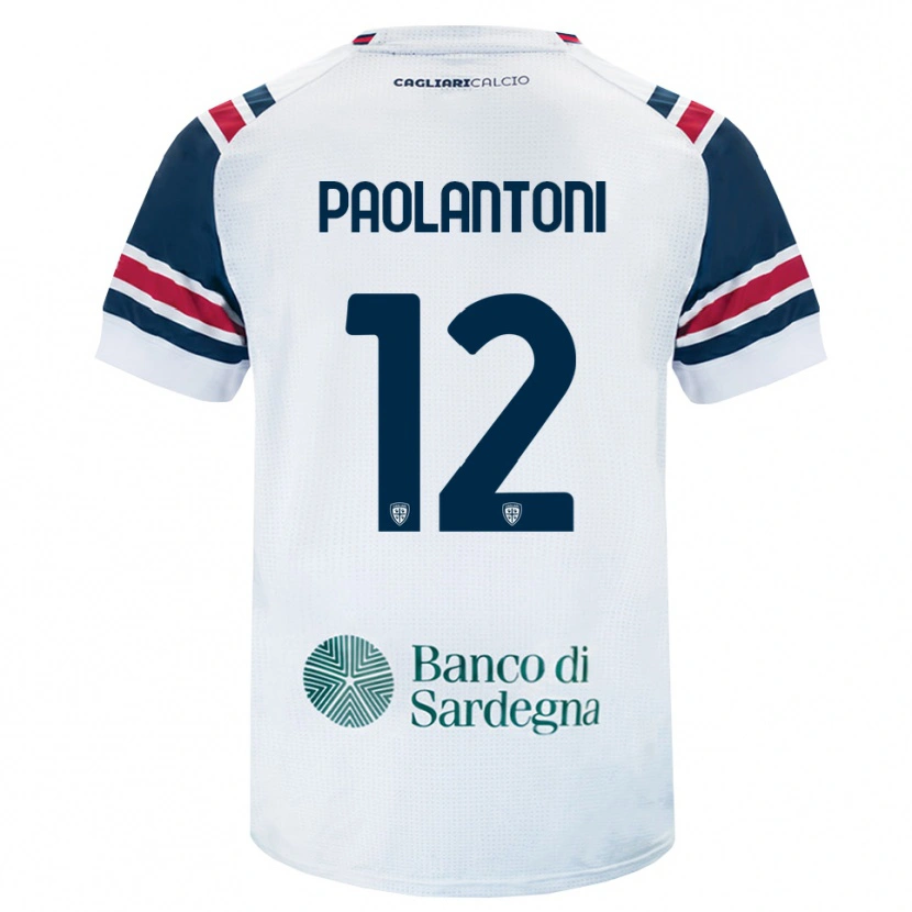 Danxen Mujer Camiseta Davide Paolantoni #12 Blanco Rojo Verde 2ª Equipación 2026/27 La Camisa