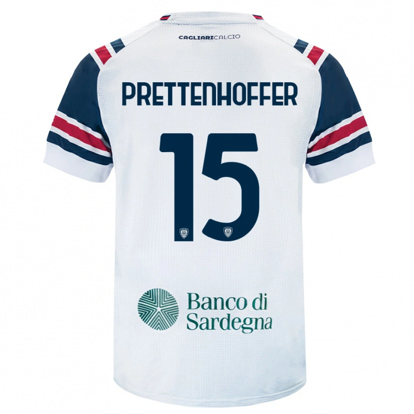 Danxen Mujer Camiseta Márton Prettenhoffer #15 Blanco Rojo Verde 2ª Equipación 2026/27 La Camisa