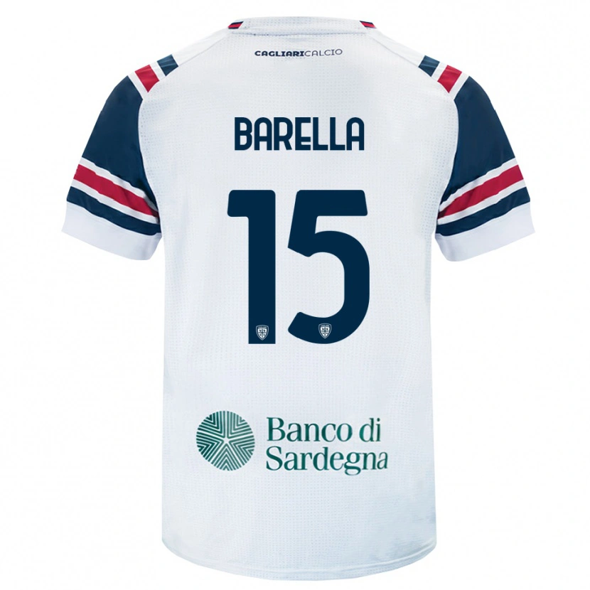 Danxen Mujer Camiseta Elia Barella #15 Blanco Rojo Verde 2ª Equipación 2026/27 La Camisa