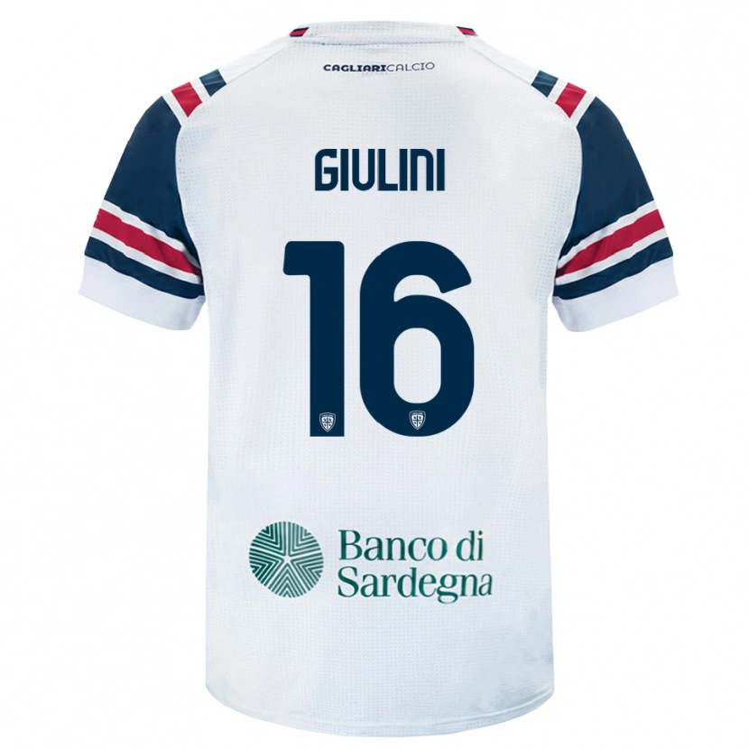 Danxen Mujer Camiseta Carlo Giulini #16 Blanco Rojo Verde 2ª Equipación 2026/27 La Camisa