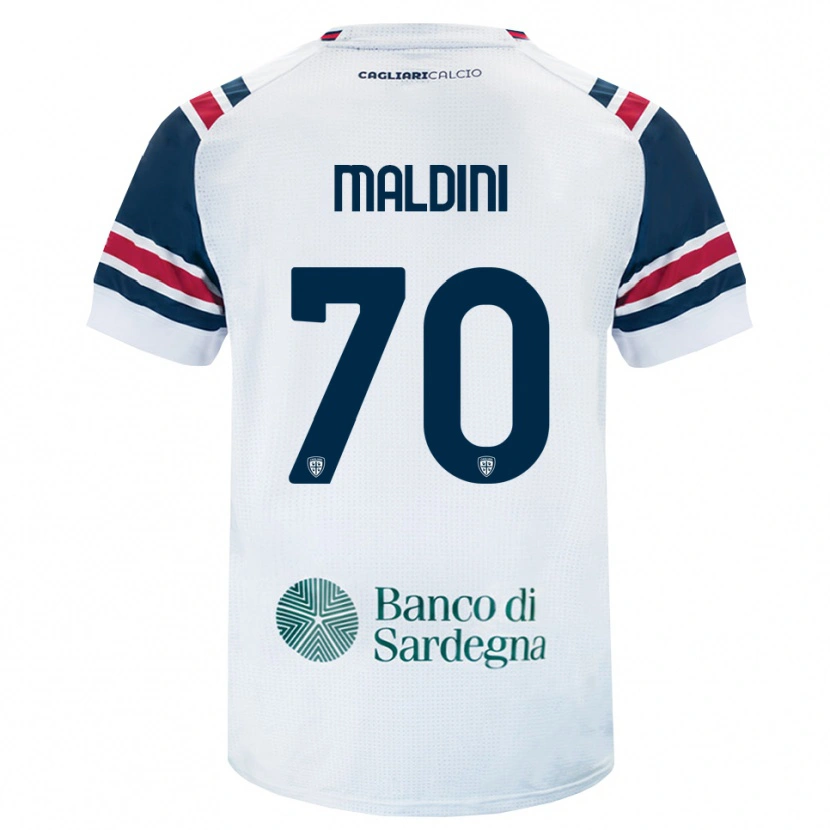 Danxen Mujer Camiseta Daniel Maldini #70 Blanco Rojo Verde 2ª Equipación 2026/27 La Camisa