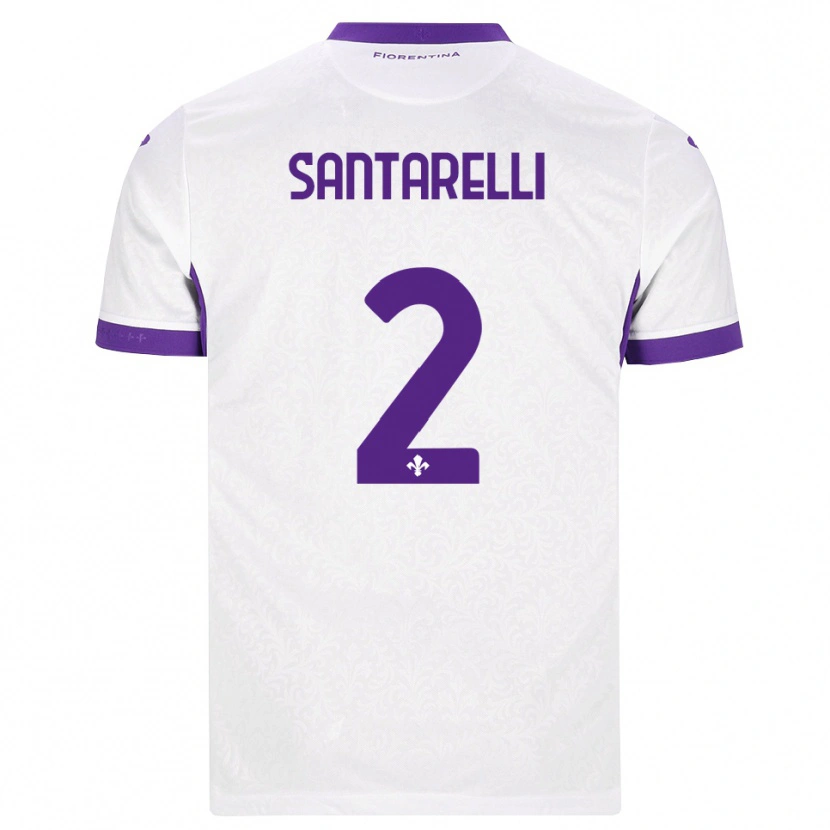 Danxen Mujer Camiseta Andrea Santarelli #2 Blanco Morado 2ª Equipación 2026/27 La Camisa