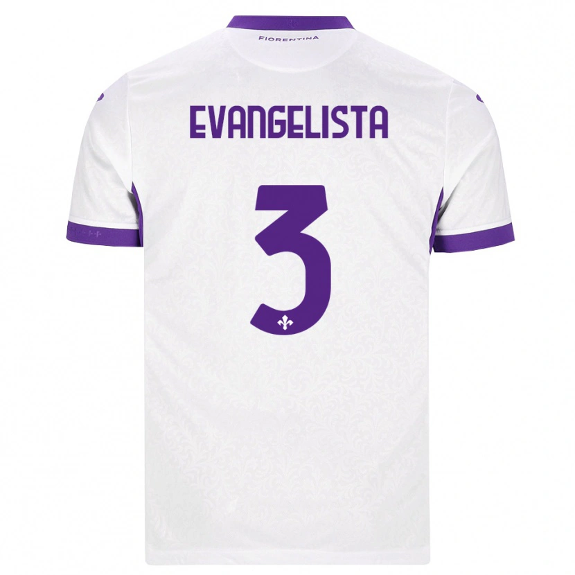 Danxen Mujer Camiseta Carlo Evangelista #3 Blanco Morado 2ª Equipación 2026/27 La Camisa