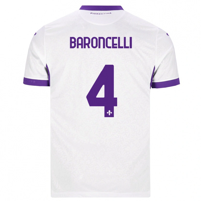 Danxen Mujer Camiseta Leonardo Baroncelli #4 Blanco Morado 2ª Equipación 2026/27 La Camisa