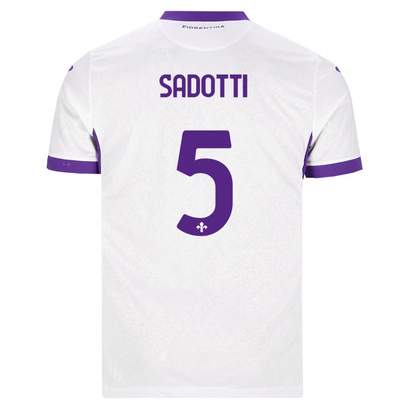 Danxen Mujer Camiseta Edoardo Sadotti #5 Blanco Morado 2ª Equipación 2026/27 La Camisa
