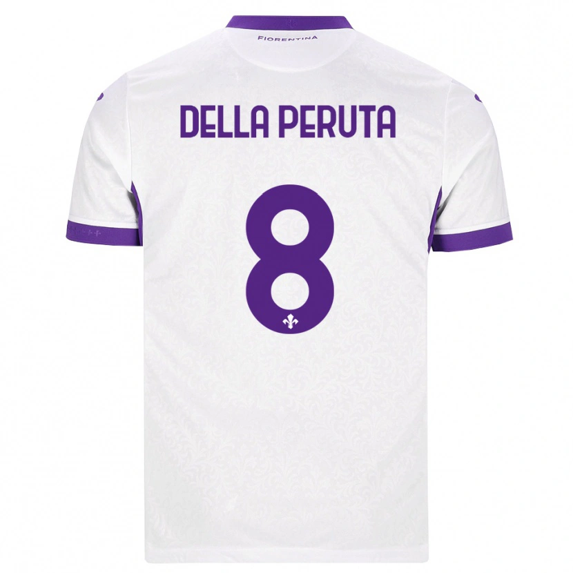 Danxen Mujer Camiseta Victoria Della Peruta #8 Blanco Morado 2ª Equipación 2026/27 La Camisa