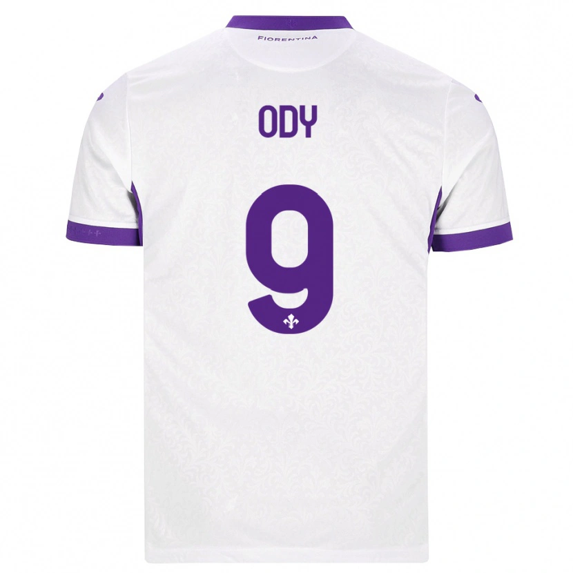 Danxen Mujer Camiseta Edwin Ody #9 Blanco Morado 2ª Equipación 2026/27 La Camisa
